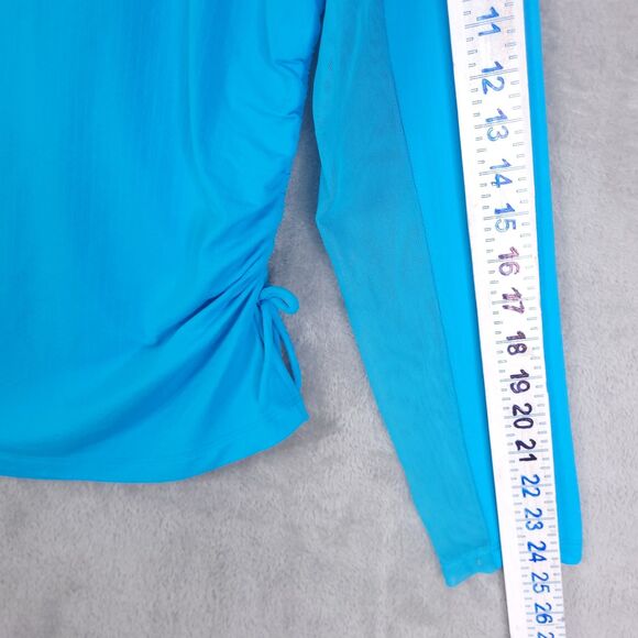 IBKUL Golf Tennis Top Shirt Womens Sz  XL Blue Long Sleeve 1/4 Zip UPF 50 Rushed - Picture 4 of 10